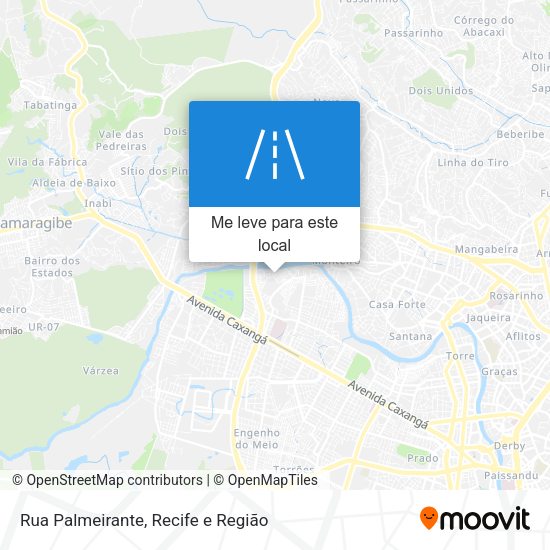 Rua Palmeirante mapa