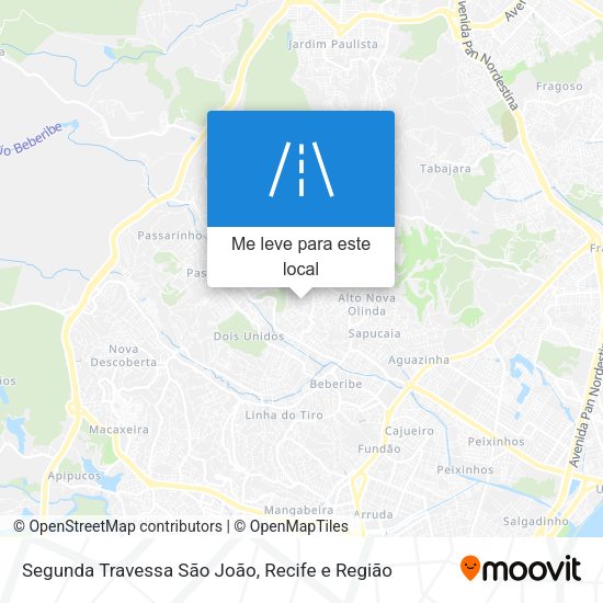 Segunda Travessa São João mapa