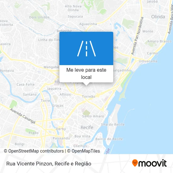 Rua Vicente Pinzon mapa