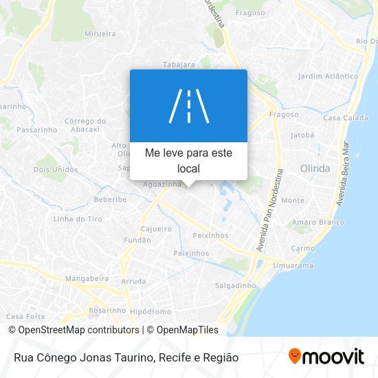 Rua Cônego Jonas Taurino mapa