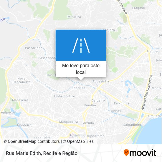 Rua Maria Edith mapa