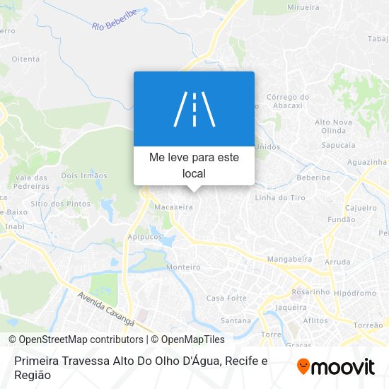 Primeira Travessa Alto Do Olho D'Água mapa