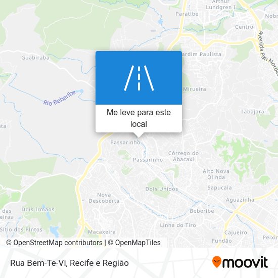 Rua Bem-Te-Vi mapa