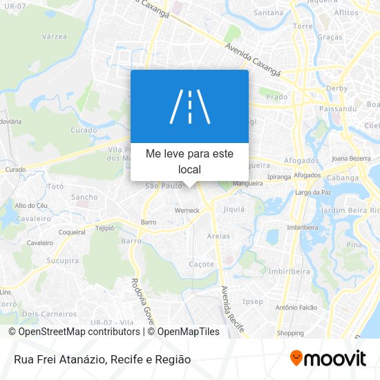 Rua Frei Atanázio mapa