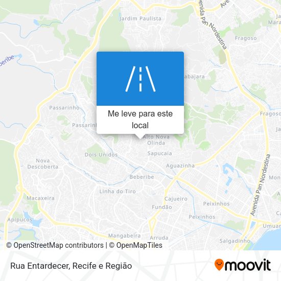 Rua Entardecer mapa