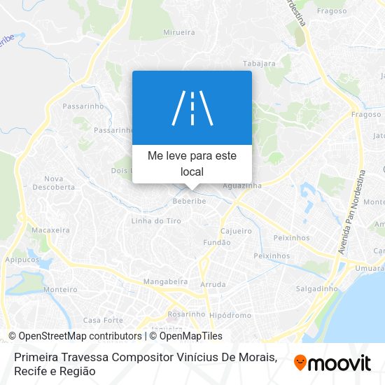 Primeira Travessa Compositor Vinícius De Morais mapa