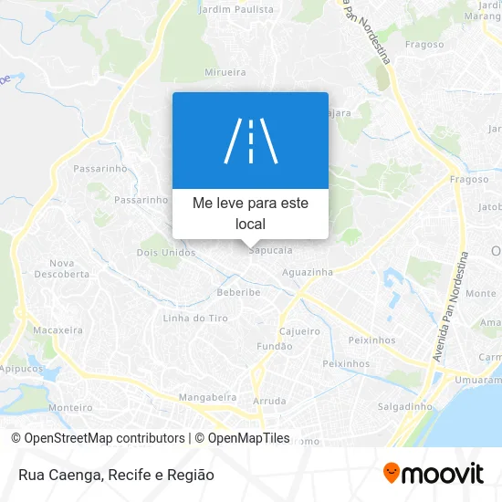 Rua Caenga mapa