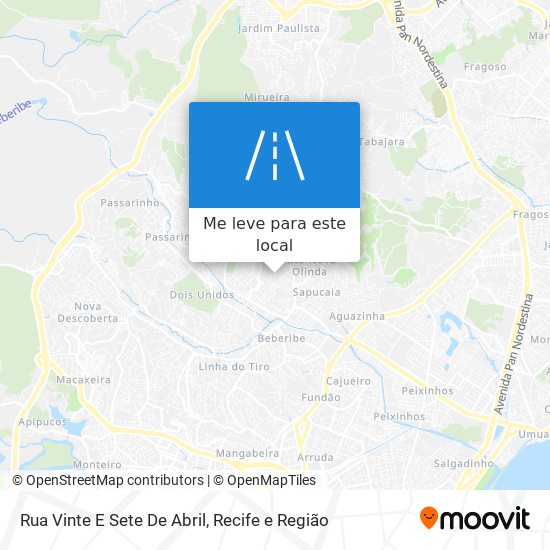 Rua Vinte E Sete De Abril mapa