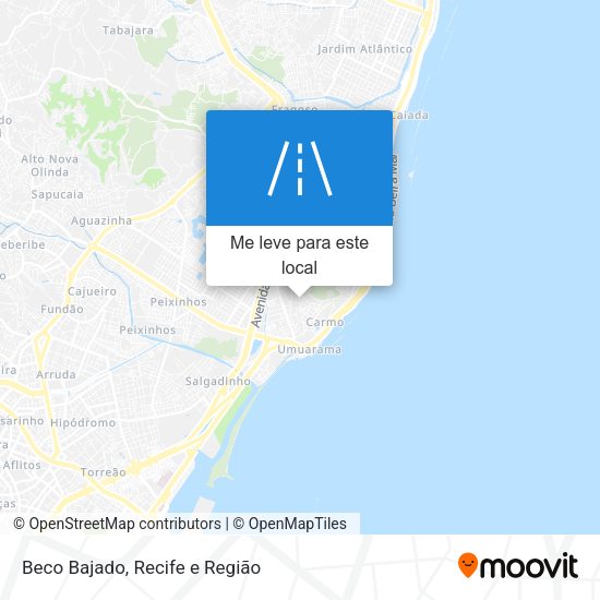 Beco Bajado mapa
