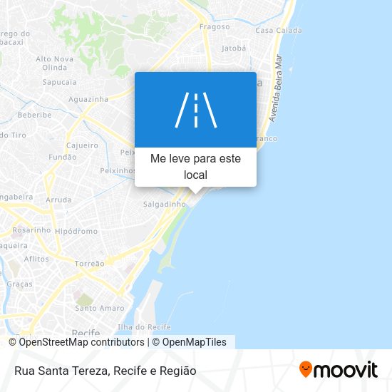 Rua Santa Tereza mapa