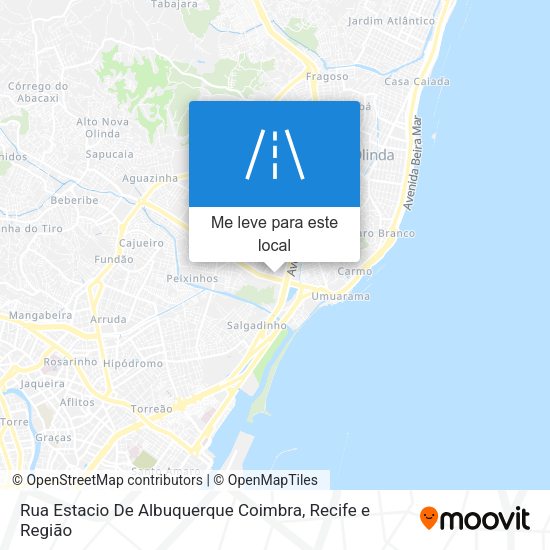 Rua Estacio De Albuquerque Coimbra mapa