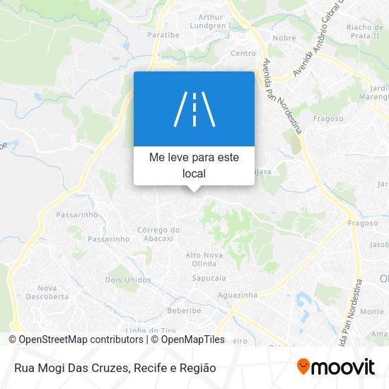 Rua Mogi Das Cruzes mapa
