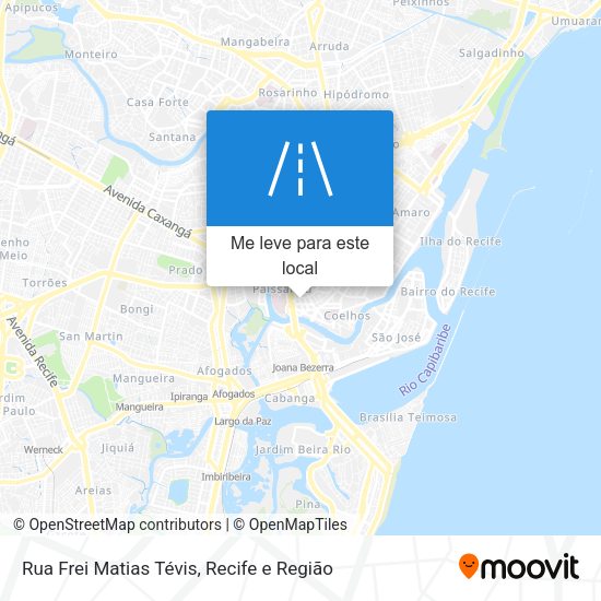 Rua Frei Matias Tévis mapa