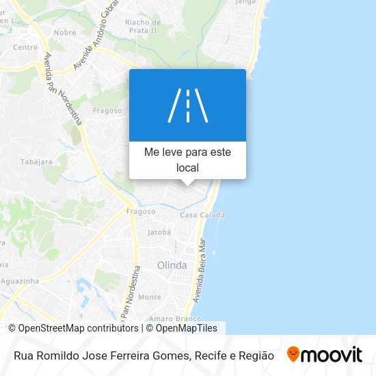 Rua Romildo Jose Ferreira Gomes mapa
