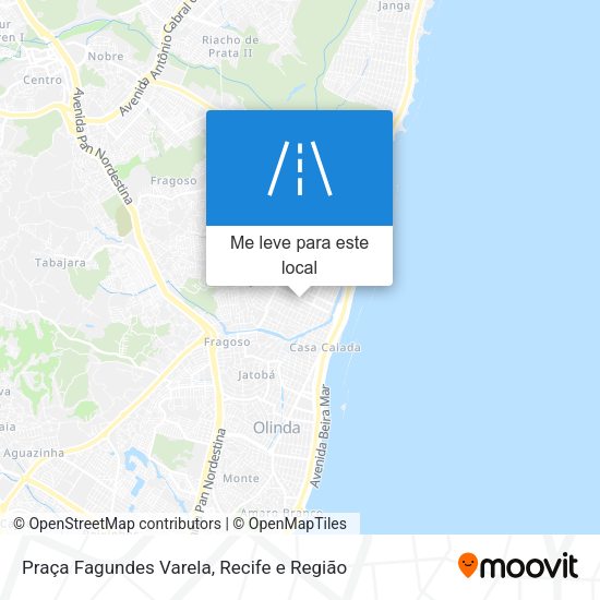 Praça Fagundes Varela mapa
