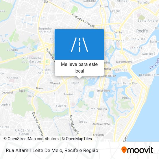 Rua Altamir Leite De Melo mapa