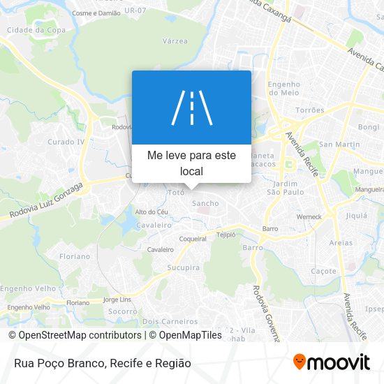 Rua Poço Branco mapa