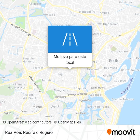 Rua Poá mapa