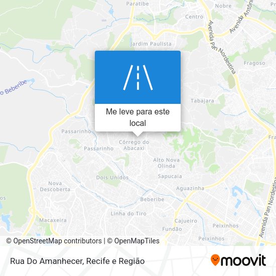 Rua Do Amanhecer mapa