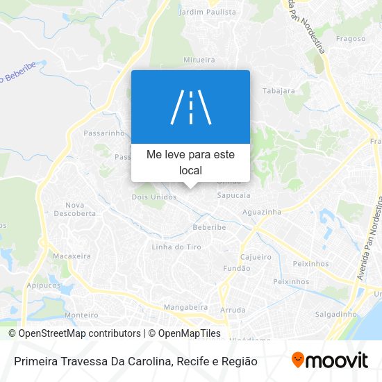 Primeira Travessa Da Carolina mapa