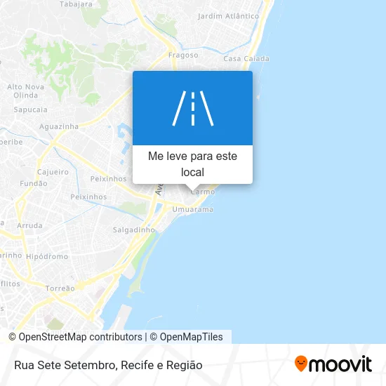 Rua Sete Setembro mapa