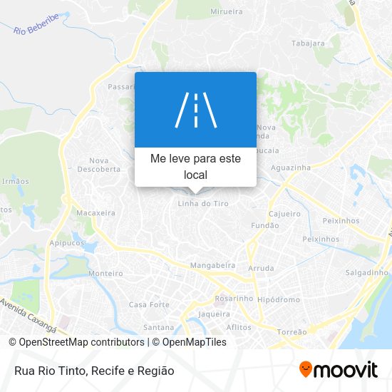 Rua Rio Tinto mapa