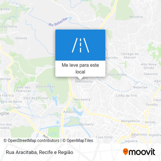 Rua Aracitaba mapa