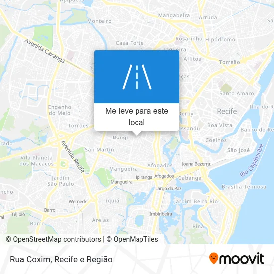 Rua Coxim mapa