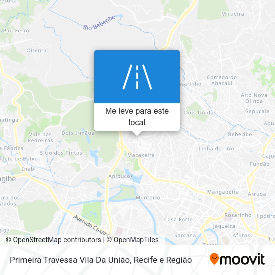Primeira Travessa Vila Da União mapa