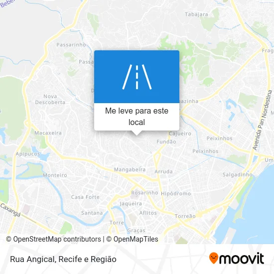 Rua Angical mapa