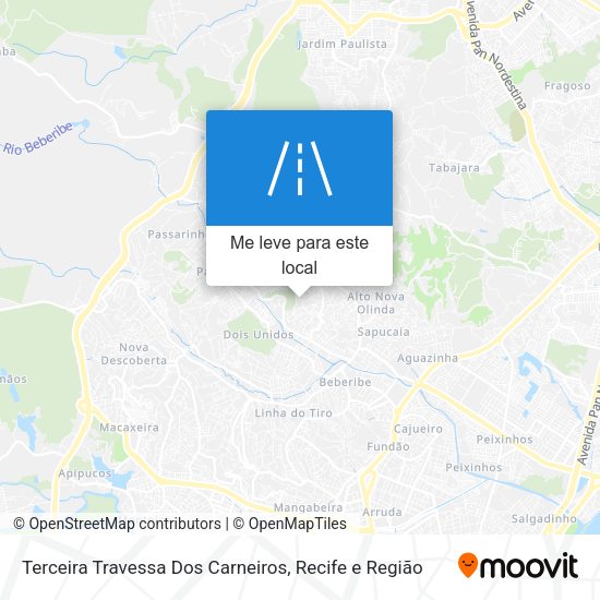 Terceira Travessa Dos Carneiros mapa