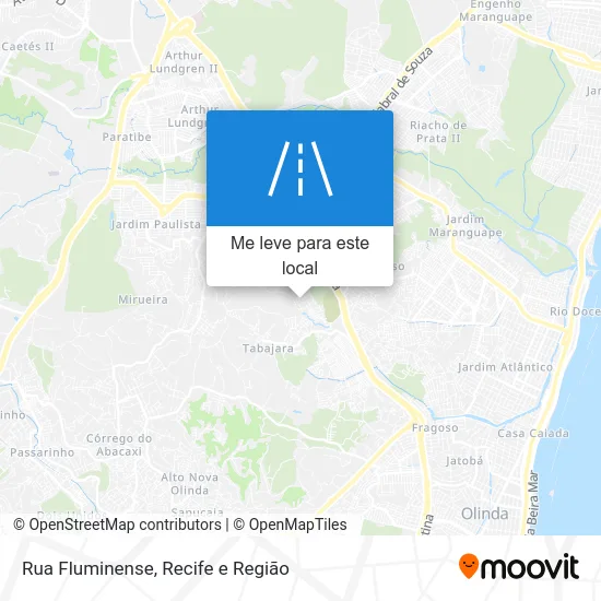 Rua Fluminense mapa