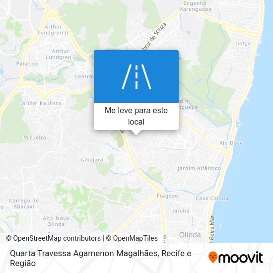 Quarta Travessa Agamenon Magalhães mapa