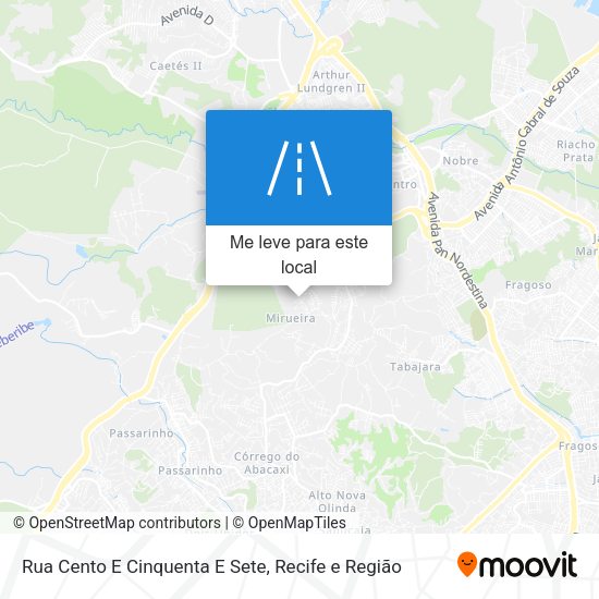 Rua Cento E Cinquenta E Sete mapa