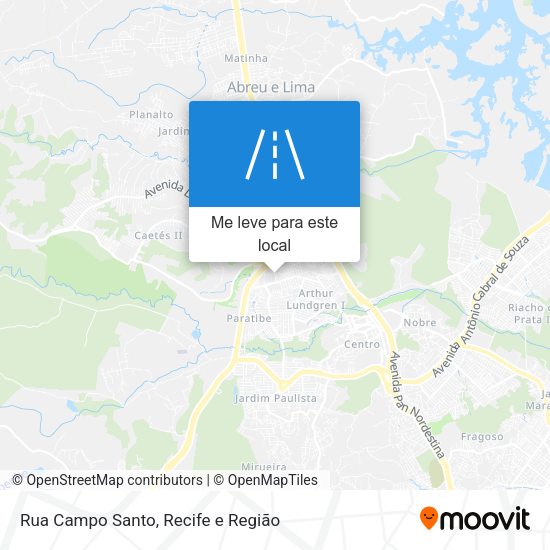 Rua Campo Santo mapa