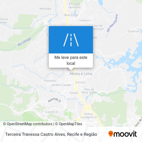 Terceira Travessa Castro Alves mapa