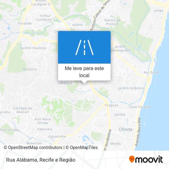 Rua Alábama mapa
