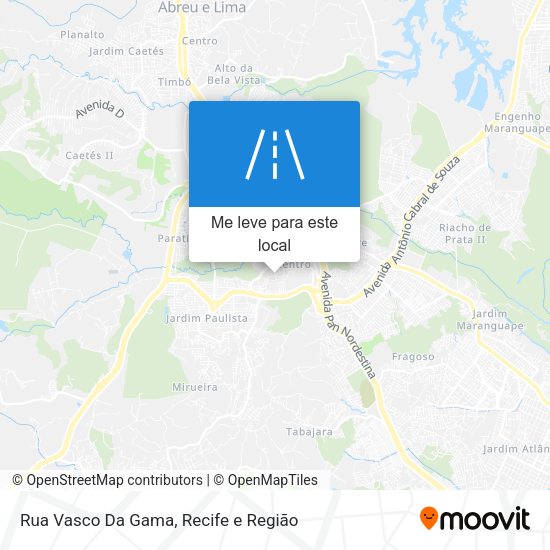 Rua Vasco Da Gama mapa