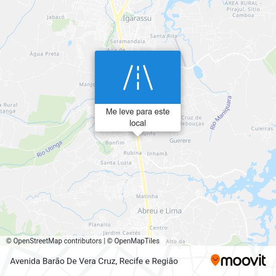Avenida Barão De Vera Cruz mapa