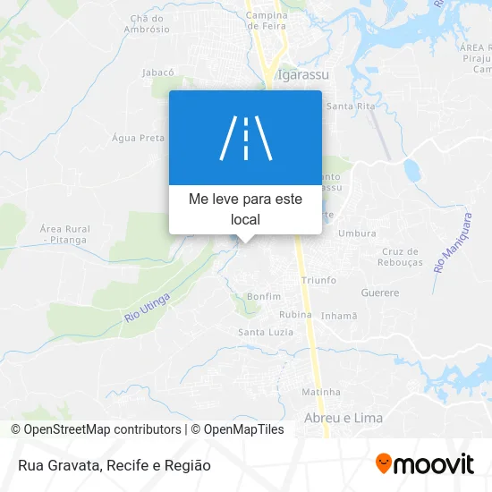 Rua Gravata mapa
