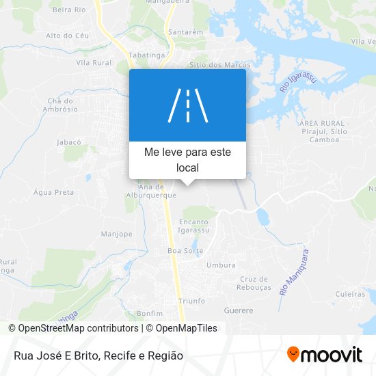 Rua José E Brito mapa
