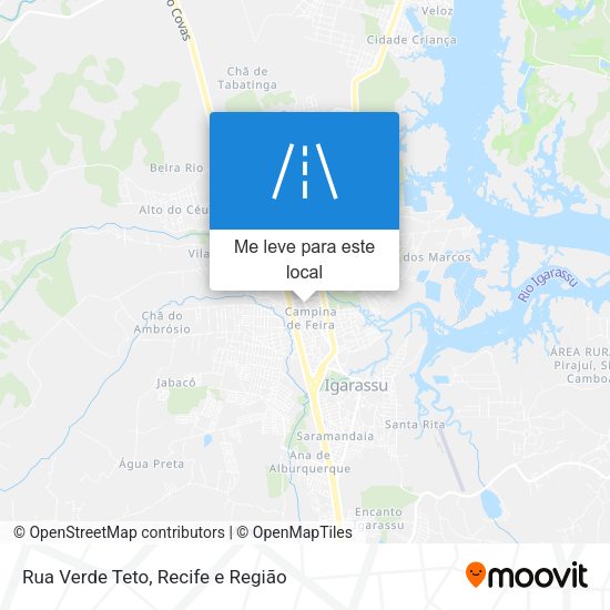 Rua Verde Teto mapa