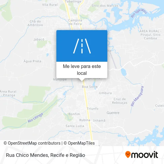 Rua Chico Mendes mapa