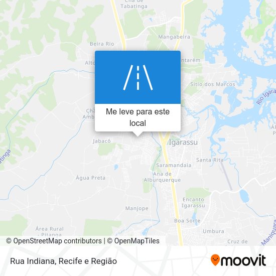 Rua Indiana mapa