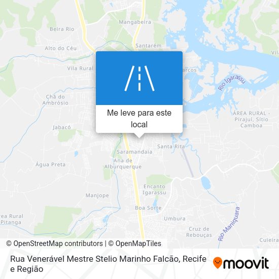 Rua Venerável Mestre Stelio Marinho Falcão mapa