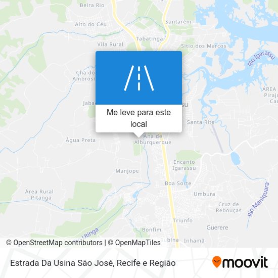 Estrada Da Usina São José mapa