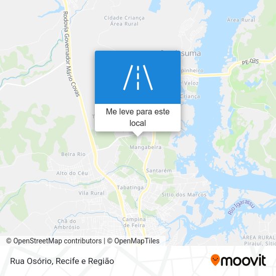 Rua Osório mapa