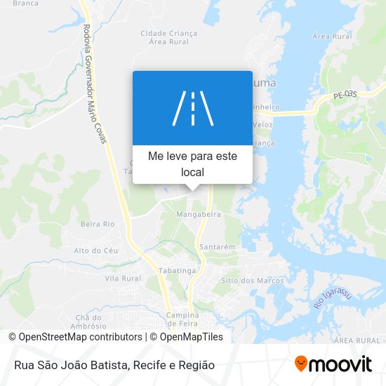 Rua São João Batista mapa
