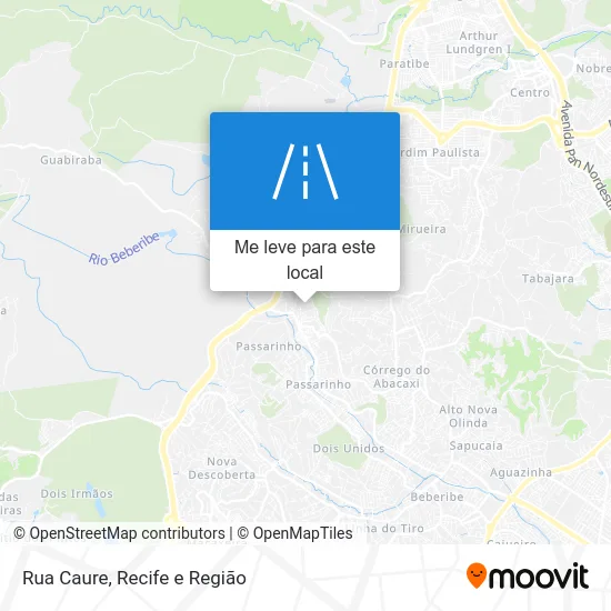 Rua Caure mapa