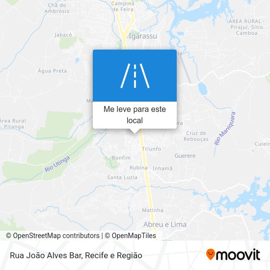 Rua João Alves Bar mapa